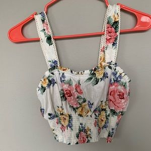 SOLD Forever 21 floral cropped blouse